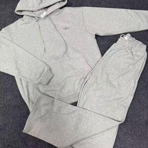 ALO Gray Hoodie & Sweatpants Set